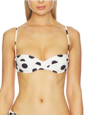 LPA  Twyla Top in Black & White Polka Dot